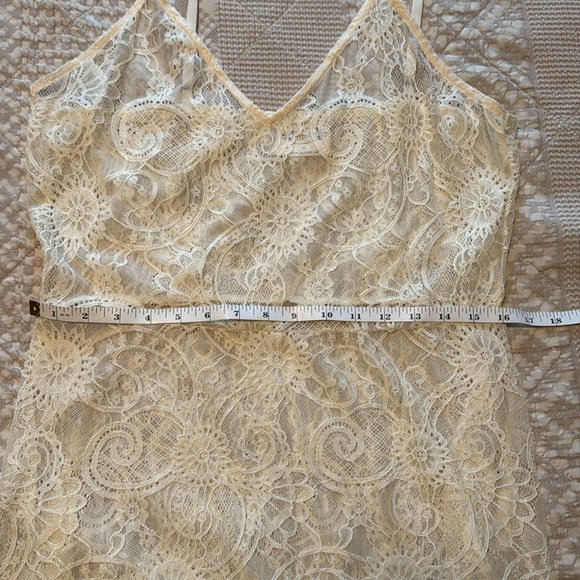 Joyfolie Cream Lace Slip Dress - Picture 4 of 5